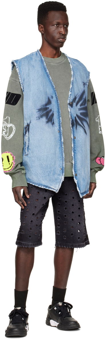 Väst We11done We11done Sleeveless Denim Vest Blå | WD-DV1-22-331-M-BL, 3