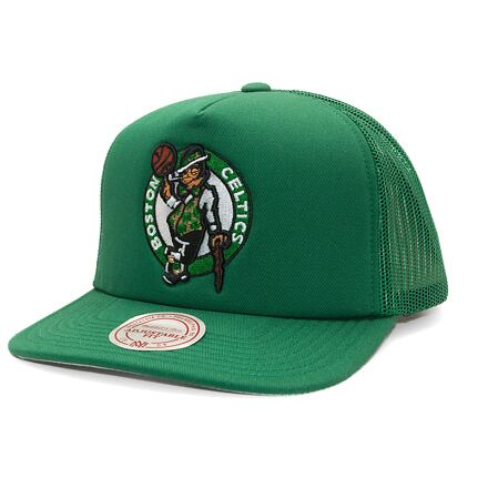 Keps Mitchell & Ness Boston Celtics Evergreen Trucker Hat Grön | HT8032-BCEGREN