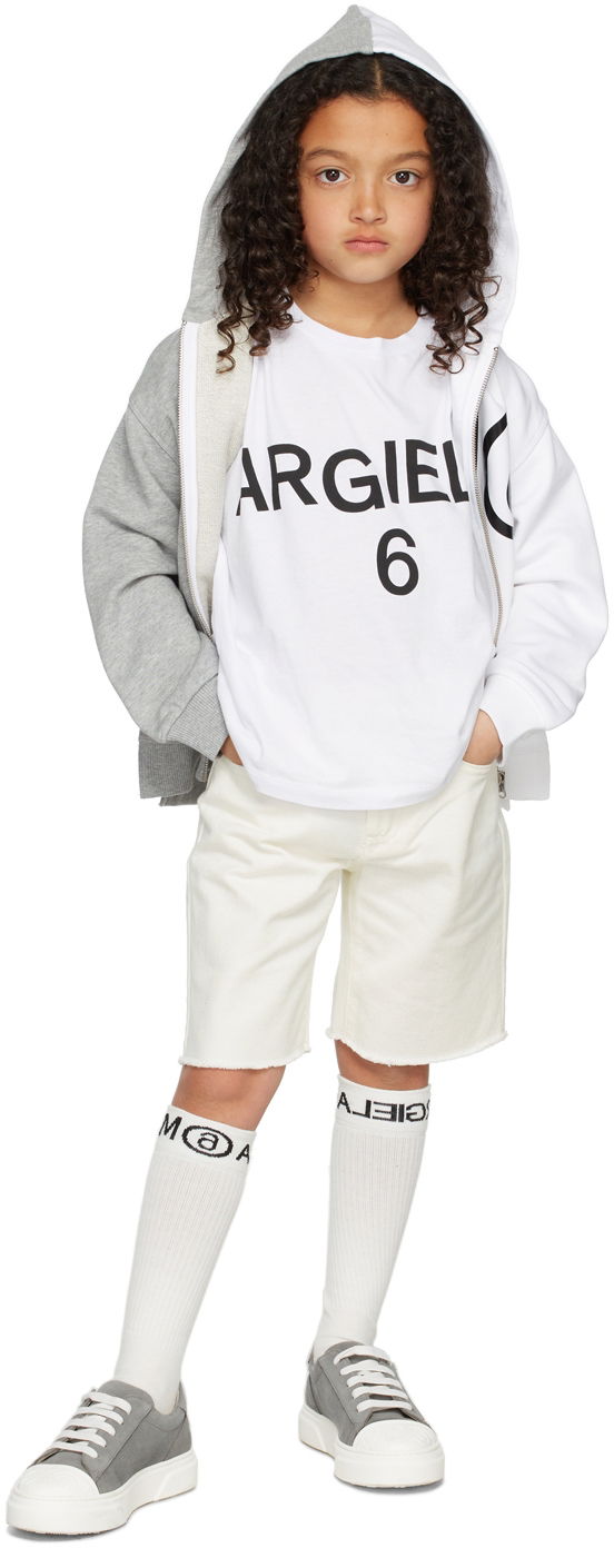 Shorts Maison Margiela MM6 Maison Margiela Kids Logo Denim Shorts Grå | M60099-MM046