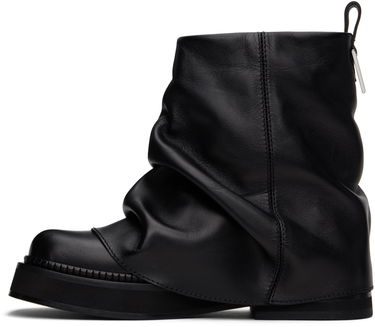 Rockar The Attico Attico Mini Robin Slouch Leather Boots Svart | 247WS832 L019, 2