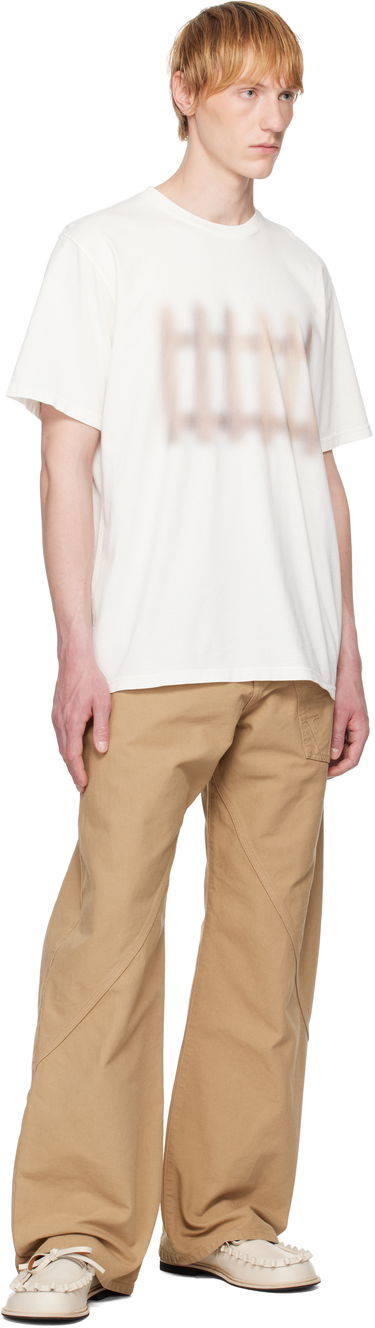 T-shirt JW Anderson JW Anderson Fence Print T-Shirt Vit | JT0292-PG1800, 3