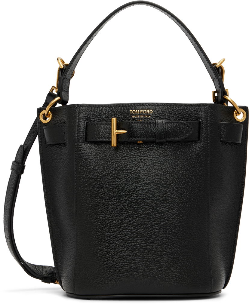 Handväska Tom Ford Tom Ford Mini Audrey Grained Leather Bucket Bag Svart | S0481-LCL429X