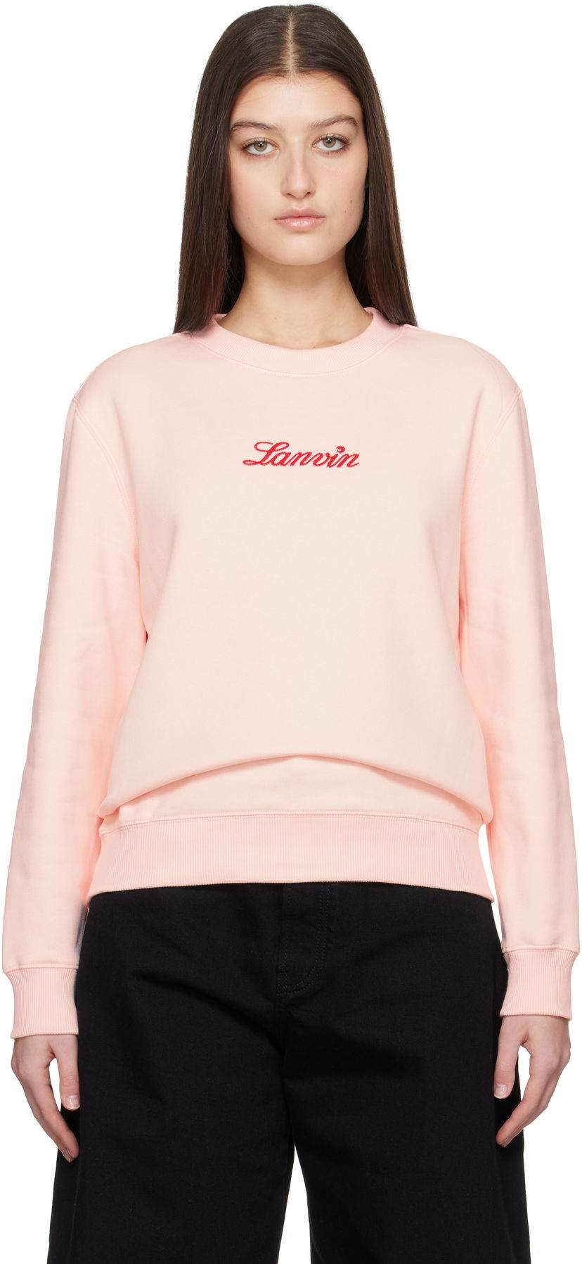 Sweater LANVIN Lanvin Embroidered Sweatshirt Rosa | RW-SS0006-J134-P25