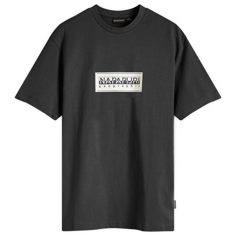 T-shirt Napapijri Box Logo T-Shirt Black Svart | NP0A4I3L0411