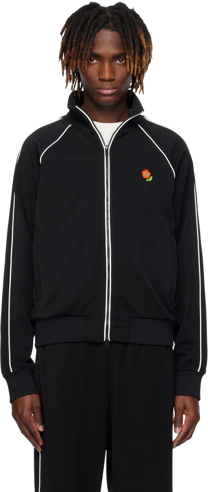 Sweatshirt KENZO Kenzo Paris 'KENZO Pop' Embroidered Track Jacket Svart | FF55SW2364IK