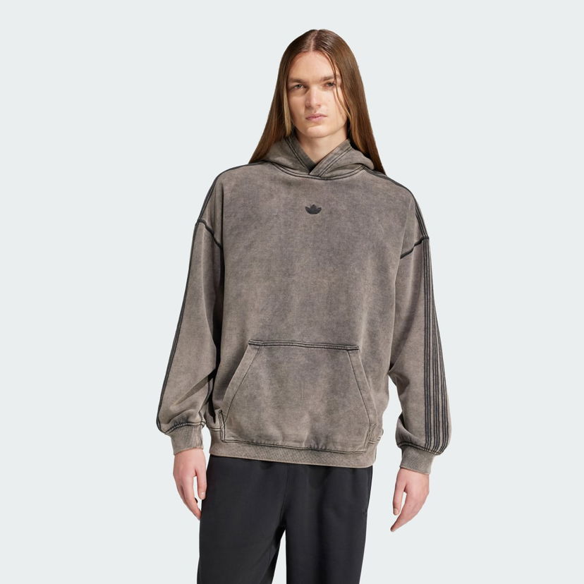 Sweatshirt adidas Performance Premium Essentials Retro Washed Hoodie Grå | JD0245