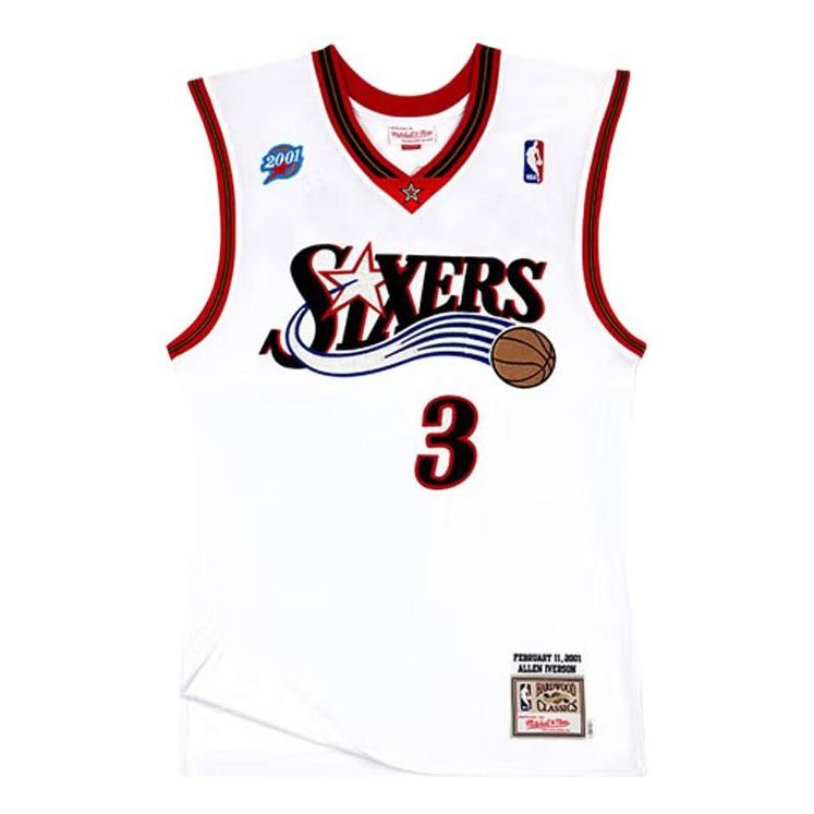 Jersey Mitchell & Ness Mitchell & Ness NBA 76ers Basketball Jersey Vit | AJY4CP19163-P76WHIT01AIV