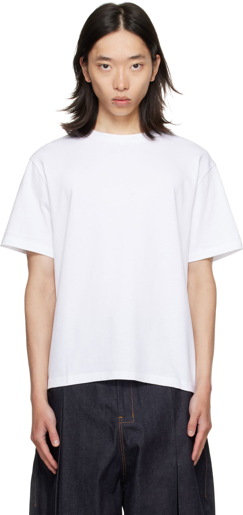 T-shirt sage NATION SAGE NATION Short Sleeve Lock T-Shirt Vit | S043 SS LOCK TEE 100% COTTON W