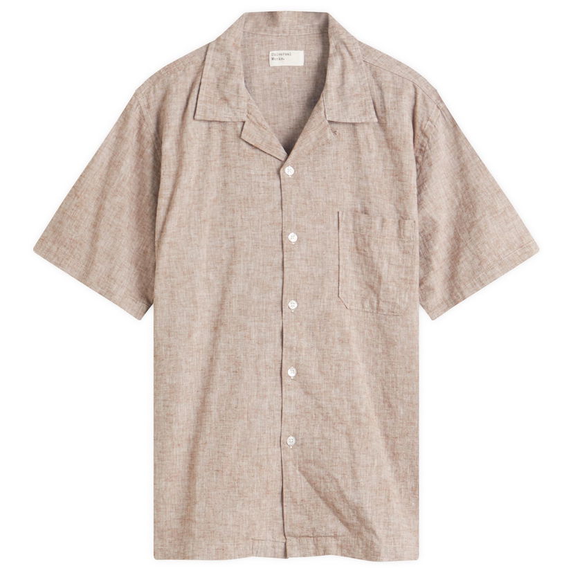 Skjorta Universal Works Universal Works Slub Linen Road Shirt, Size X-Large Beige | 32604-BRN