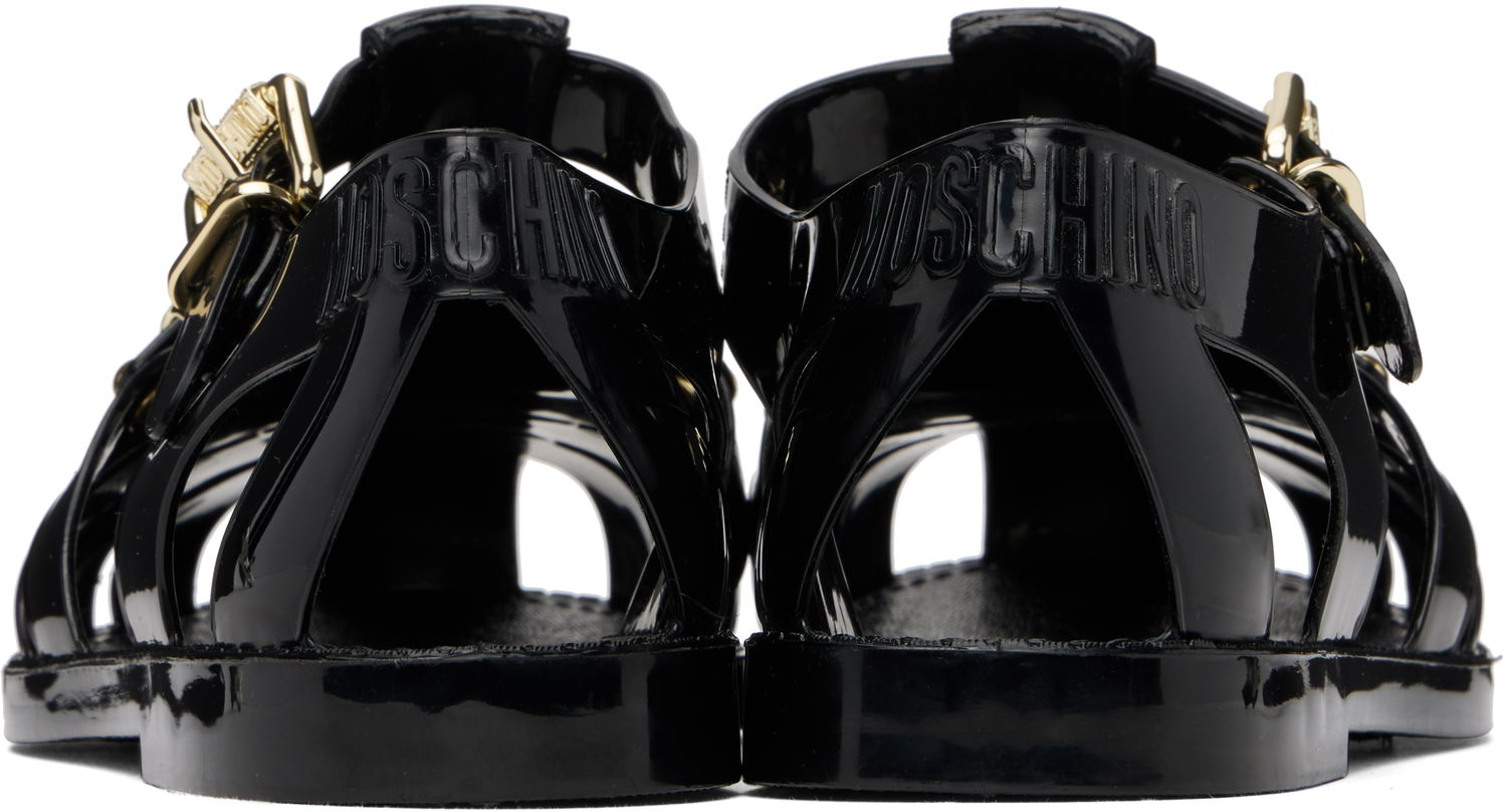 Tillbehör Moschino Moschino Jelly Lettering Logo Sandals Svart | MA16501G1M M20 000, 1
