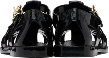 Tillbehör Moschino Moschino Jelly Lettering Logo Sandals Svart | MA16501G1M M20 000, 1