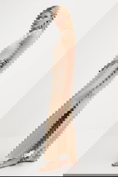 Kjol Nanushka Nanushka COBEE Maxi Skirt Beige | NW25SSDR21175, 1