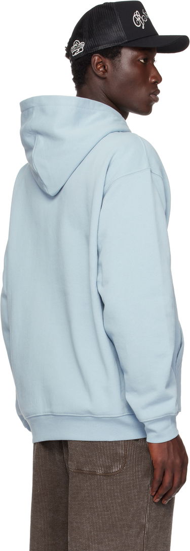 Sweatshirt Dime Dime Cursive Fleece Hoodie Blå | DIMESU2543BLU, 2