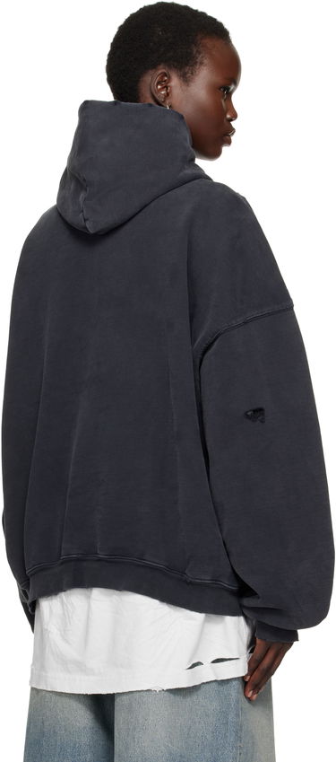 Sweatshirt Balenciaga Safety Pin Logo Black Hoodie Svart | 803265 TRVK3, 2