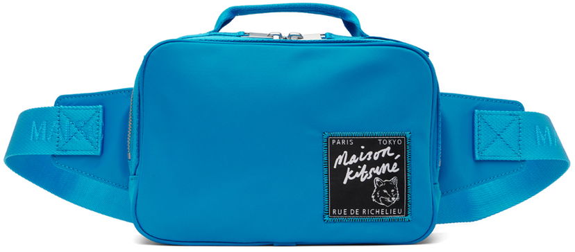 Midjeväska MAISON KITSUNÉ Maison Kitsuné 'The Traveller' Belt Bag Blå | MM05162WQ1001P451