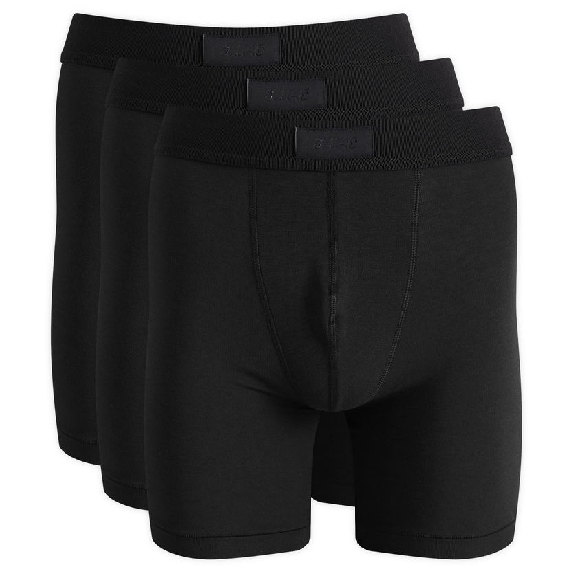 Boxare SKIMS 5" Cotton Boxer Brief - 3-Pack Svart | BO-BBR-5635M-ON