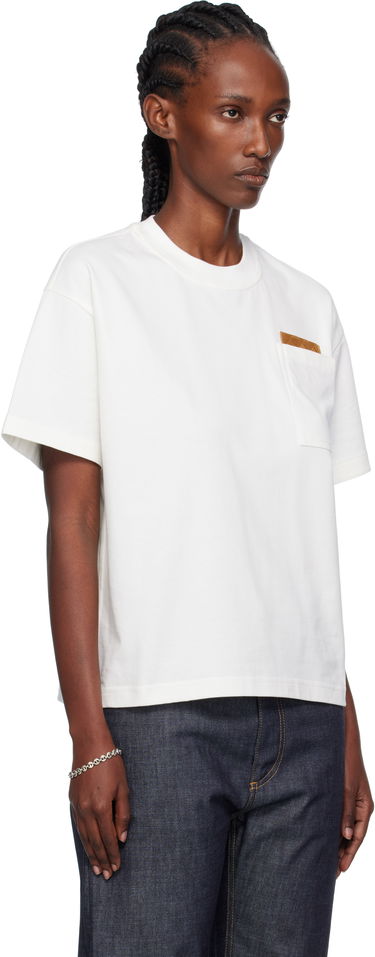 T-shirt Bottega Veneta Bottega Veneta Cotton Jersey T-Shirt with Pocket Vit | 838925 V4N50, 1