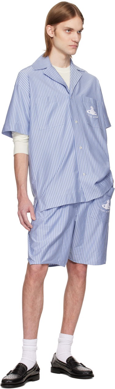 Skjorta Vivienne Westwood Vivienne Westwood Striped Camp Shirt Blå | 2401003H-J009D-, 3
