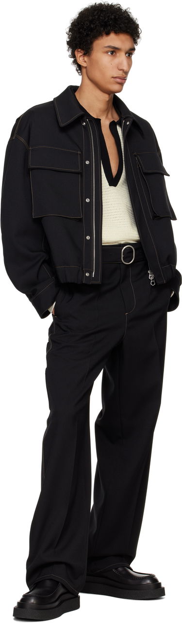 Byxor Jil Sander Jil Sander Belted Trousers Svart | J22KA0255_J70001, 3