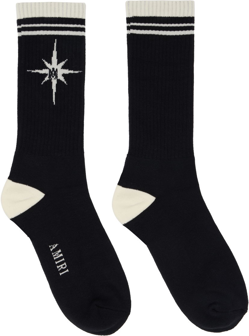 Strumpor AMIRI AMIRI Starburst Socks Svart | AMACSK1021
