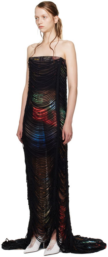Klä Jean Paul Gaultier Shayne Oliver Edition 'The Long Slashed City' Maxi Dress Svart | 24/27-F-RO148-T551-60405030, 3