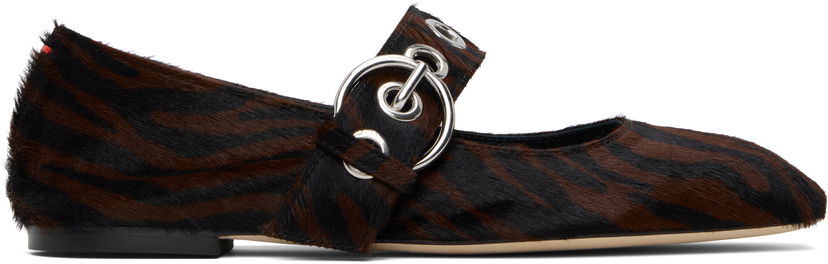 Skovård Aeyde Aeyde Uma Eyelet Mary-Jane Ballerina Flats Brun | A11-FL-RKLS08FL159-SS25-953-070