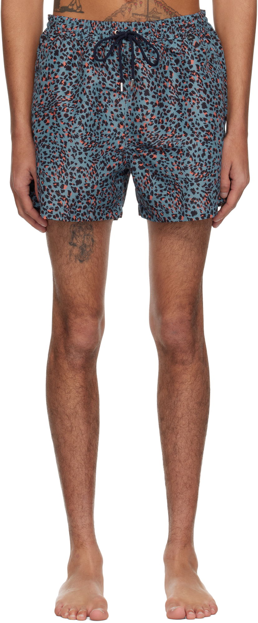 Badkläder Paul Smith Paul Smith Leopard Print Swim Shorts Blå | M1A-239B-P41564-44