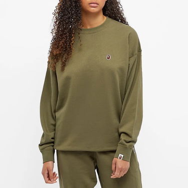 Sweatshirt BAPE Oversized Ape Logo Crew Sweat Grön | 001SWH802503L-GRN, 2
