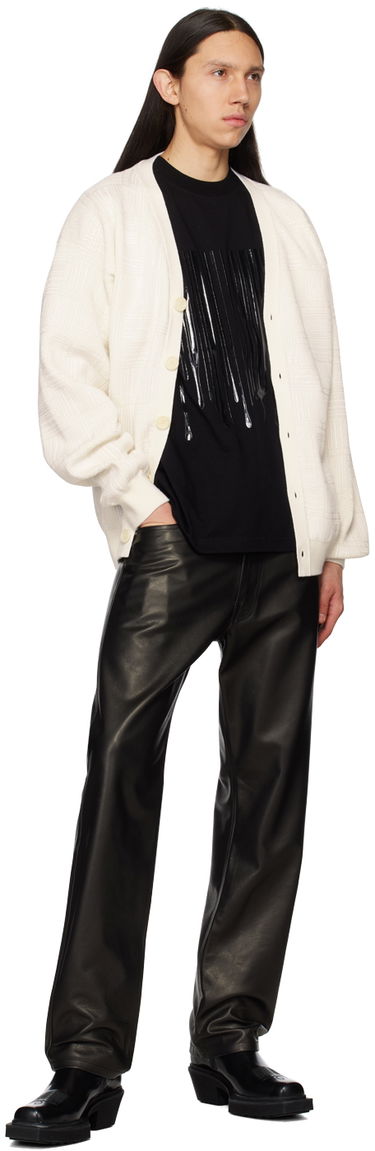 Sweater VETEMENTS Textured Knit Cardigan Vit | VL16KN120W, 3