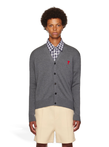 Sweater AMI Cardigan Grå | BFHKC001.001