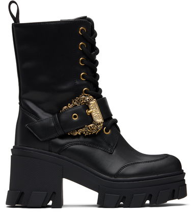 Sneakers och skor Versace Versace Jeans Couture Baroque Buckle Drew Boots Svart | E79VA3S86_E71570, 0