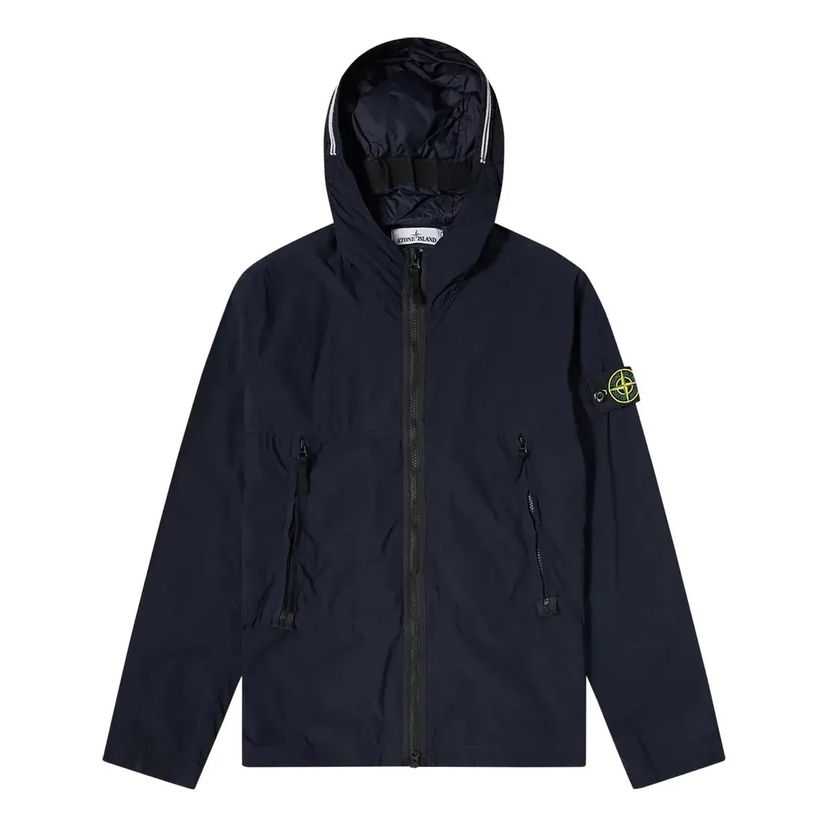 Vindjacka Stone Island Nylon Garment Dyed Hooded Jacket Blå | 741540131-V0020