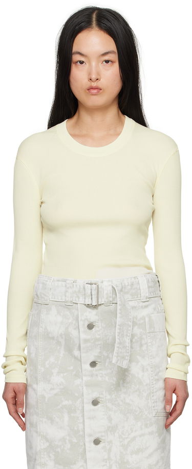 Sweater LEMAIRE LEMAIRE Women's Ribbed Long Sleeve T-Shirt Gul | TO1147 LJ1017, 0