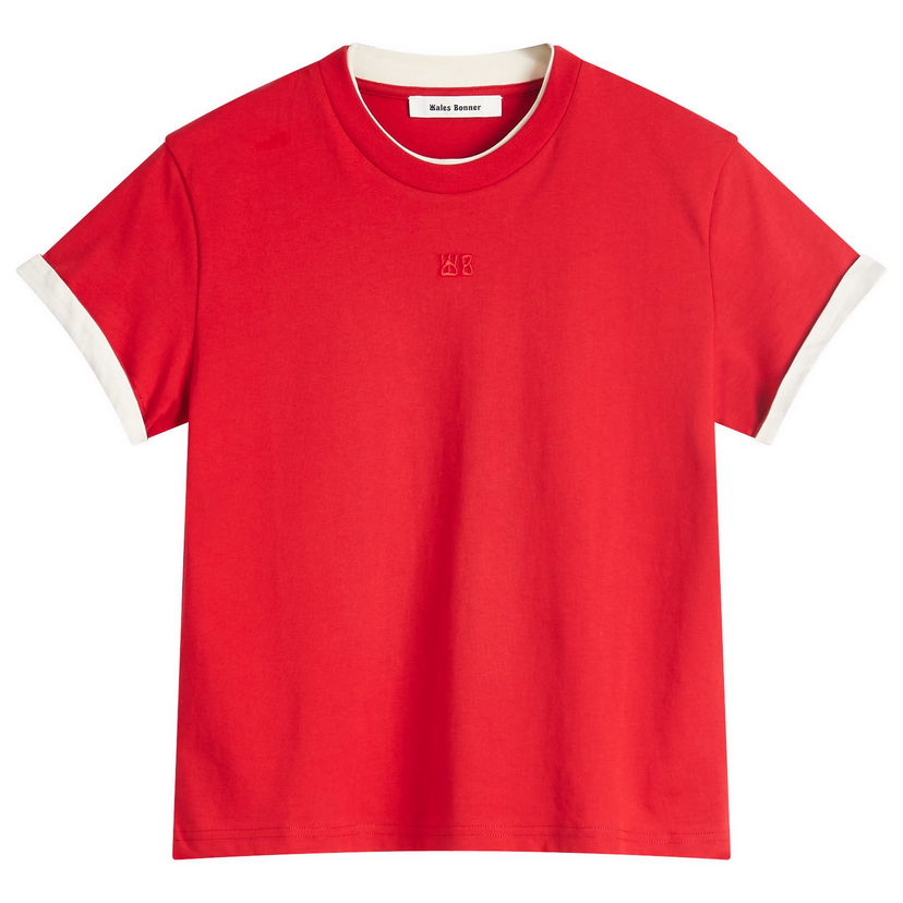 T-shirt Wales Bonner Wales Bonner Horizon T-Shirt, Size Large Röd | WS25JE33-JE01-349
