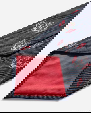 Tillbehör Junya Watanabe Silk Tie with Crest Pattern Svart | WP-K408-W25 1, 4