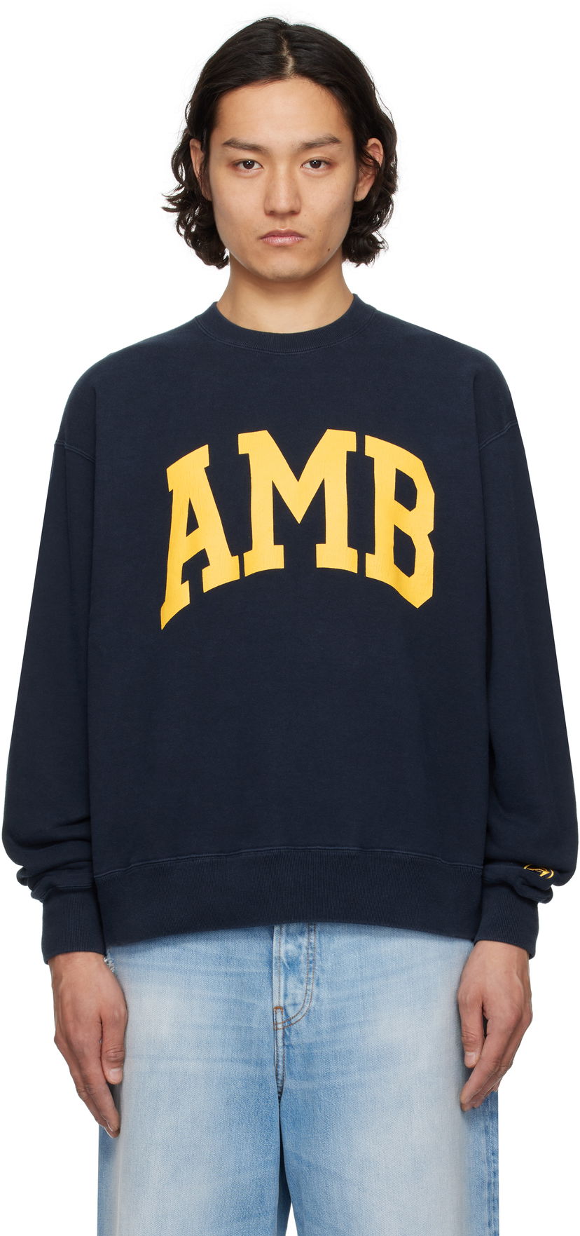 Sweatshirt Ambush AMBUSH 'AMB' Graphic Sweatshirt Mörkblå | 12115332