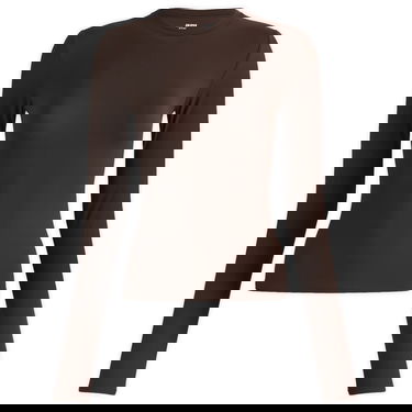 T-shirt SKIMS Fits Everybody Long Sleeve T-Shirt, Size Large Brun | AP-TSH-0650-COCOA, 1