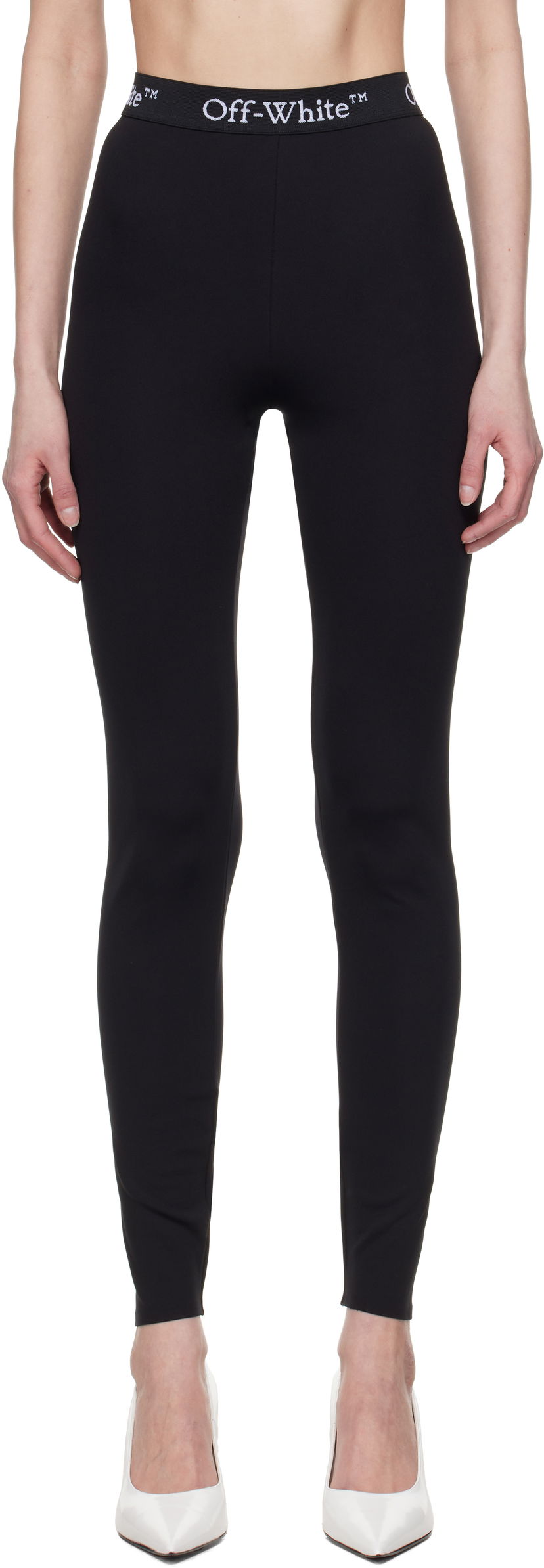 Damasker Off-White Off-White Logo Band Sport Leggings Svart | OWVV003S25JER0011000