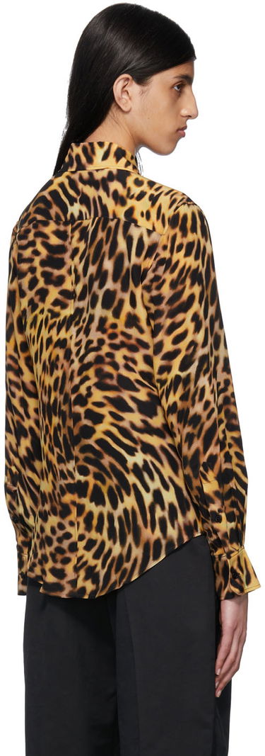 Skjorta Stella McCartney Stella McCartney Leopard Print Silk Shirt Gul | 6200163AS200, 2
