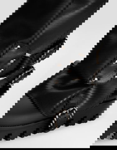 Tillbehör Dolce & Gabbana Dolce & Gabbana Calfskin & Rubber Buckle Knee-High Boots Svart | CU1288AX8728B956, 3