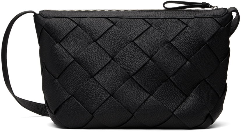 Axelväska Bottega Veneta Bottega Veneta Diago Woven Leather Shoulder Bag Svart | 795125 V4FV1 8803