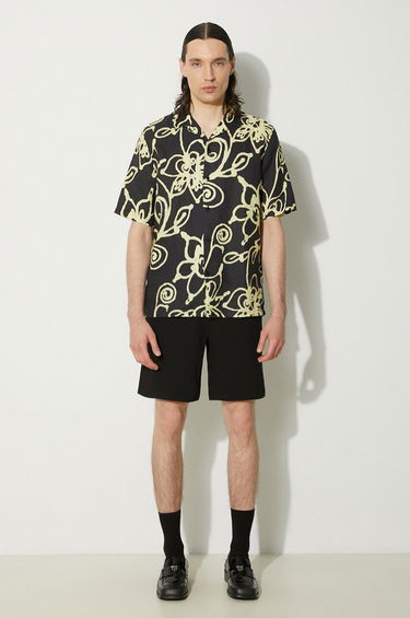 Skjorta Samsoe Samsoe Samsoe Samsoe Regular Fit Floral Print Linen Shirt Svart | M23200085, 1