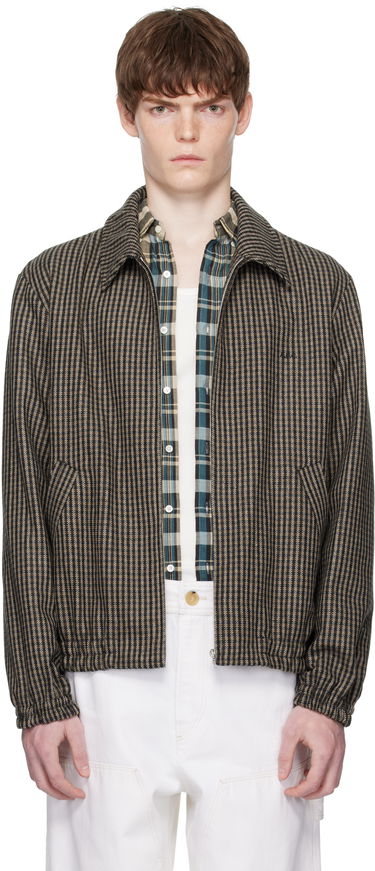 Jacka A.P.C. A.P.C. Gilbert Houndstooth Zip Jacket Brun | WOASP-M32018, 0