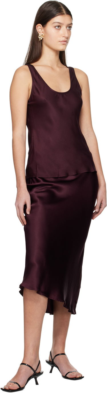 Linne Anine Bing Anine Bing Lea Silk Tank Top Bourgogne | A-07-0839-RED15, 3