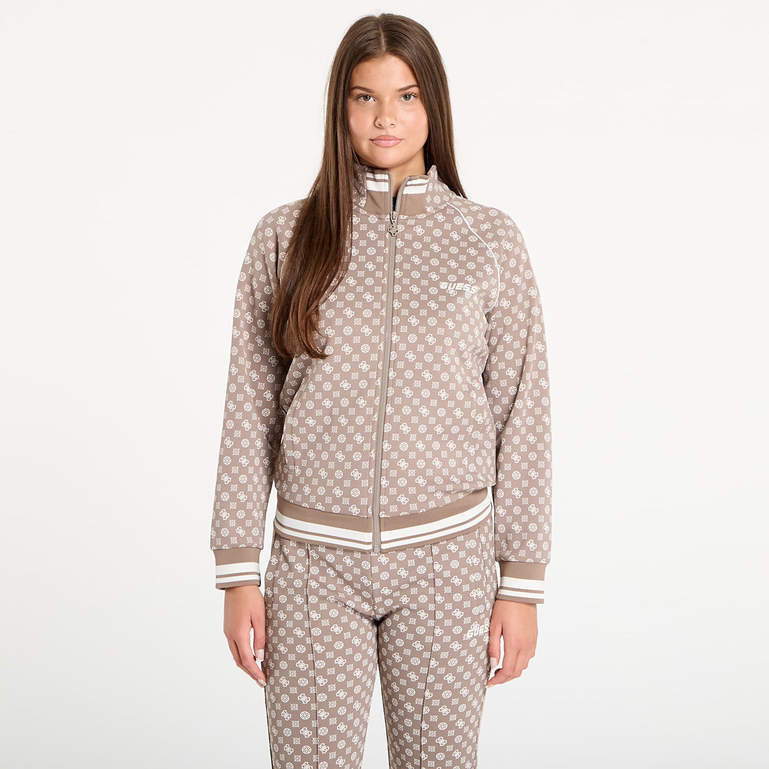 Sweatshirt GUESS GUESS Aggie Full Zip Sweatshirt Brun | V5YQ03KB212-P8HI, 0