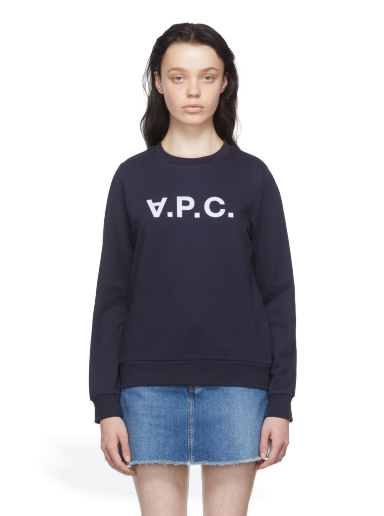 Sweatshirt A.P.C. Cotton Mörkblå | COECQ-F27644