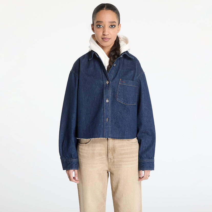 Skjorta Tommy Hilfiger Tommy Jeans Cropped Denim Shirt Jacket Blå | DW0DW20567 1BK