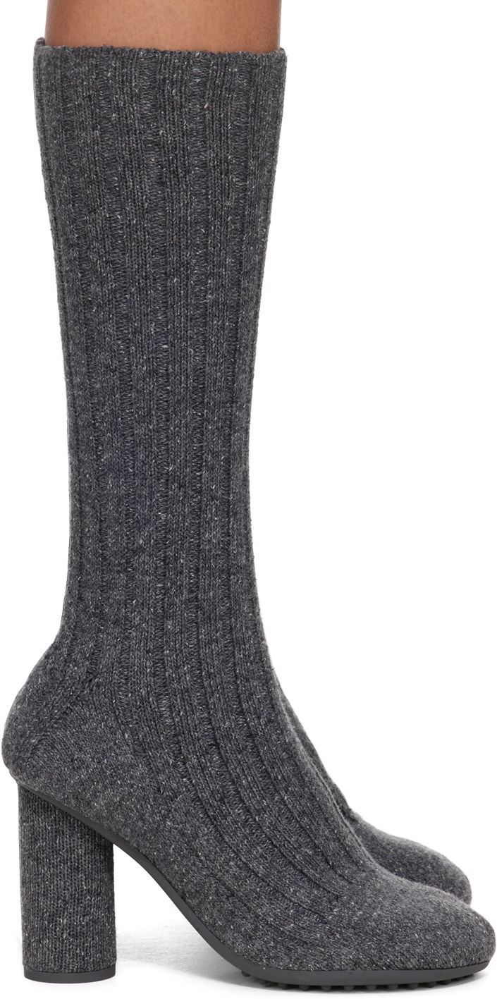 Strumpor Bottega Veneta Bottega Veneta Atomic Knit Boots Grå | 775456 V3V00