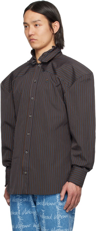 Skjorta Vivienne Westwood Vivienne Westwood Pinstripe Frilly Football Shirt Flerfärgad | 3501001Y-W0127-, 3
