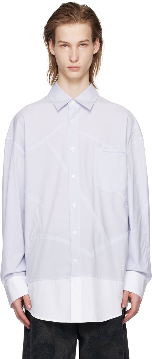 Skjorta Feng Chen Wang Feng Chen Wang Patchwork Shirt Purpur | FMS17SR07